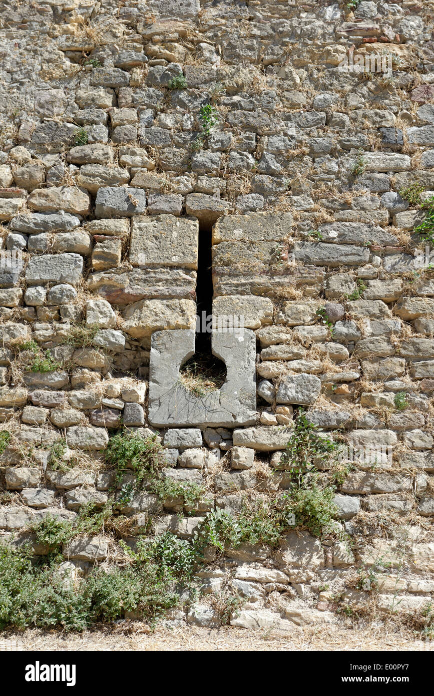 Vertical slit for firing arrows or weapons in in Northwest Bastion ...