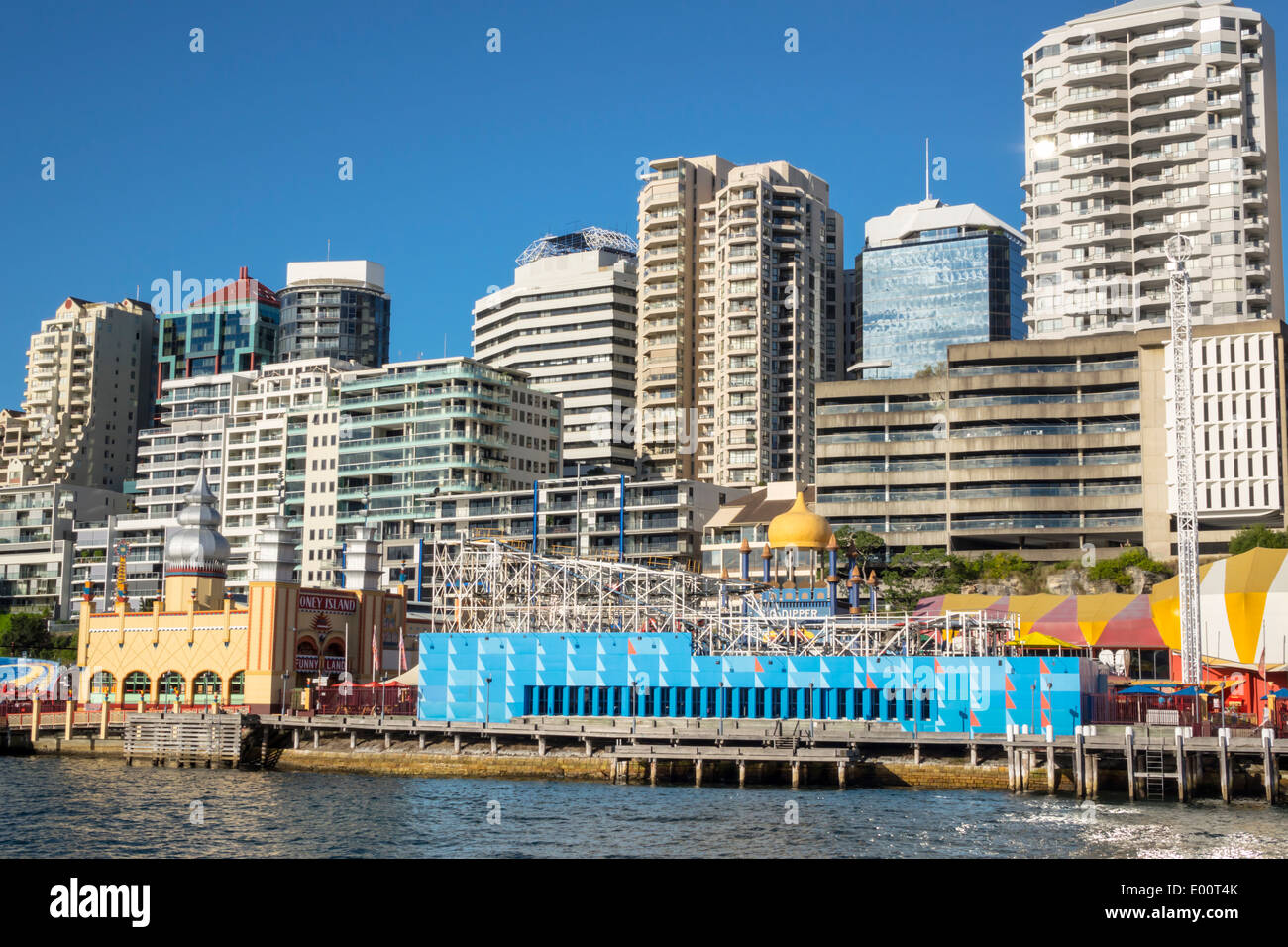 Sydney Australia,Sydney Harbour,harbor,Parramatta River,Kirribilli,Milsons Point,Luna Park,AU140308279 Stock Photo