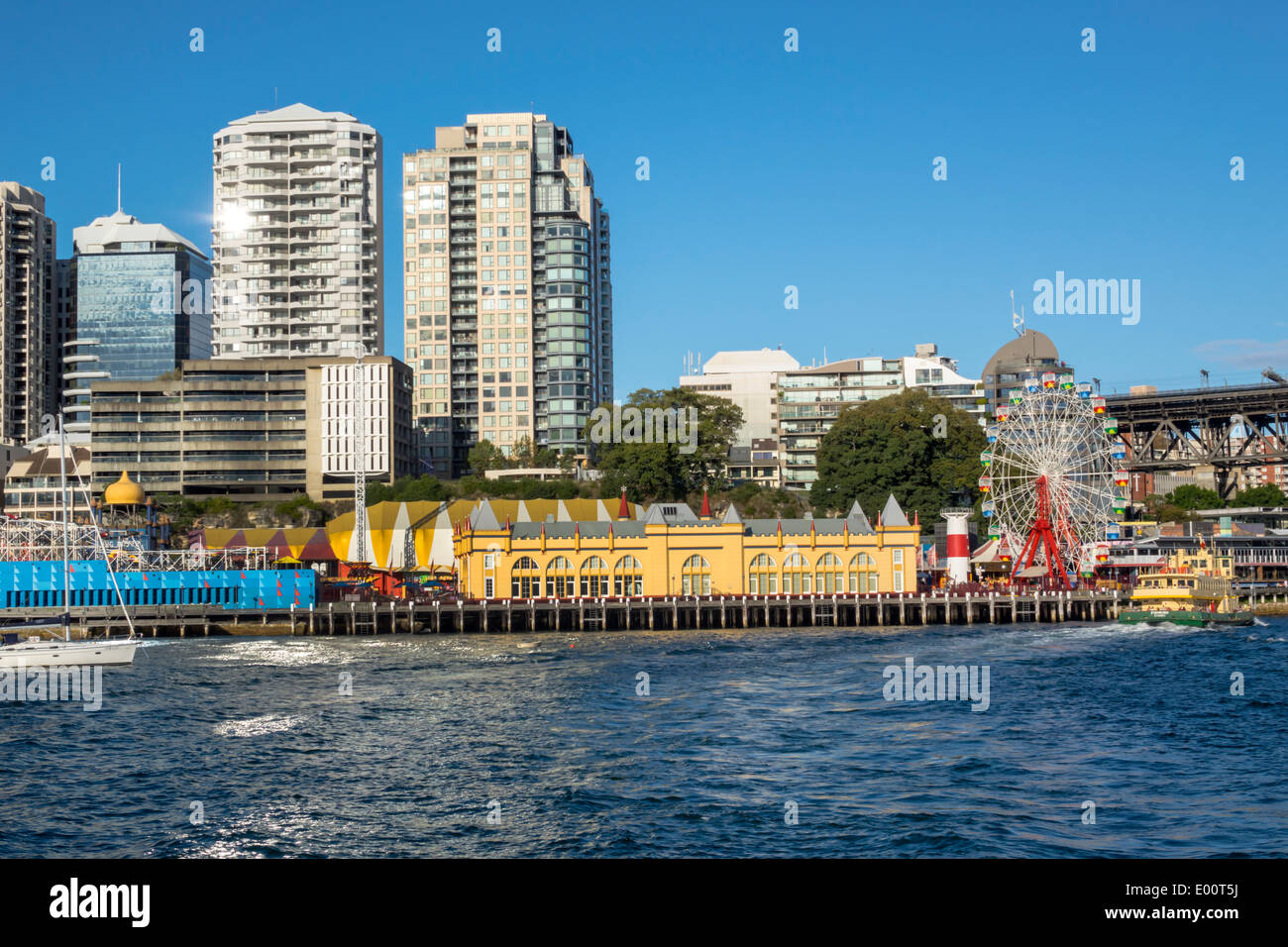 Sydney Australia,Sydney Harbour,harbor,Parramatta River,Kirribilli,Milsons Point,Luna Park,AU140308283 Stock Photo