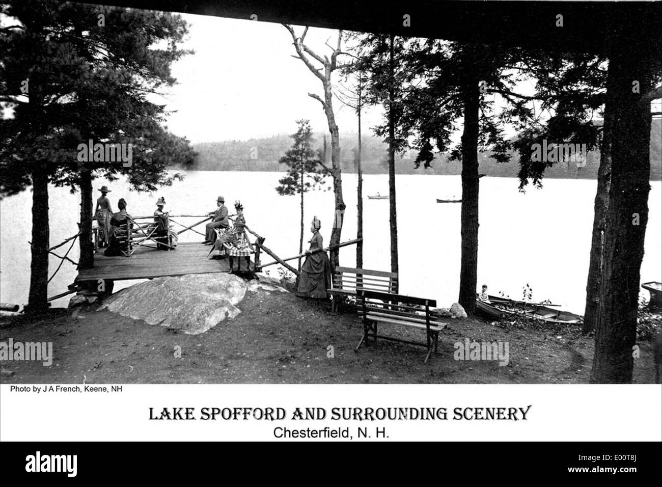 Spofford Lake in Chesterfield, New Hampshire Stock Photo