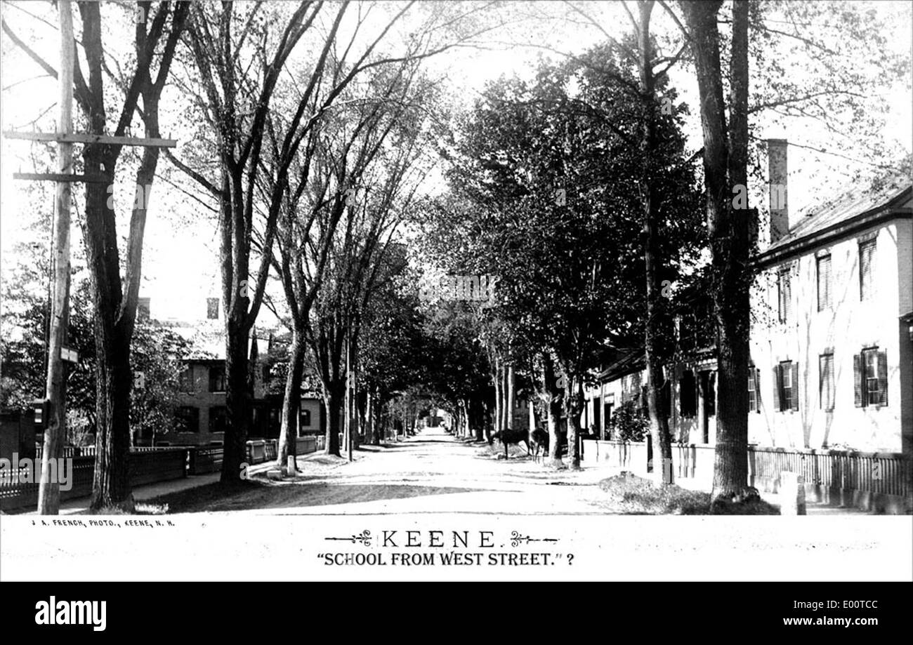 School Street Looking North From West Street, Keene New Hampshire Stock Photo Alamy