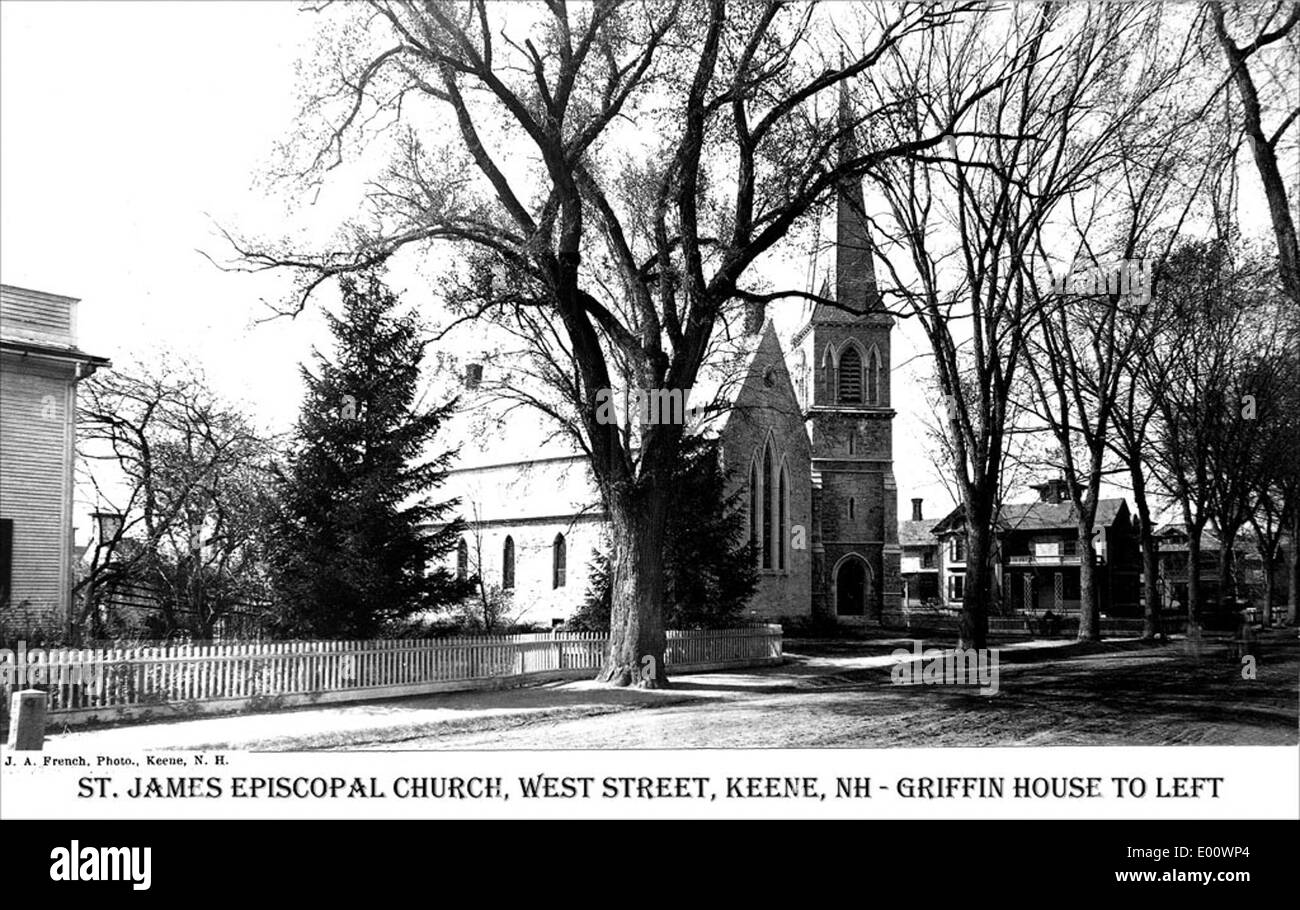 St. James Episcopal Church, West Street, Keene New Hampshire Stock Photo
