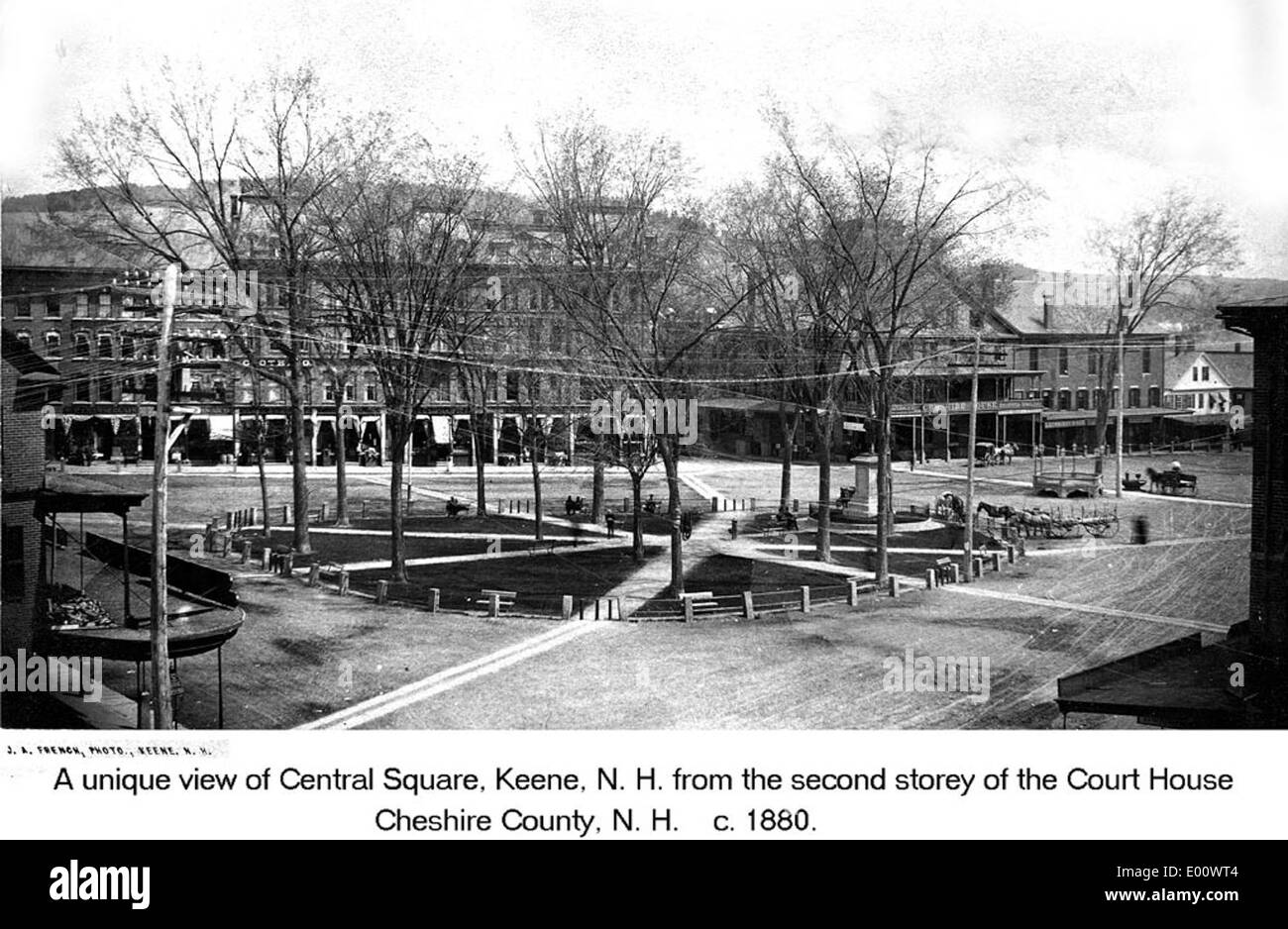 Central Square Looking South East, Keene New Hampshire Stock Photo