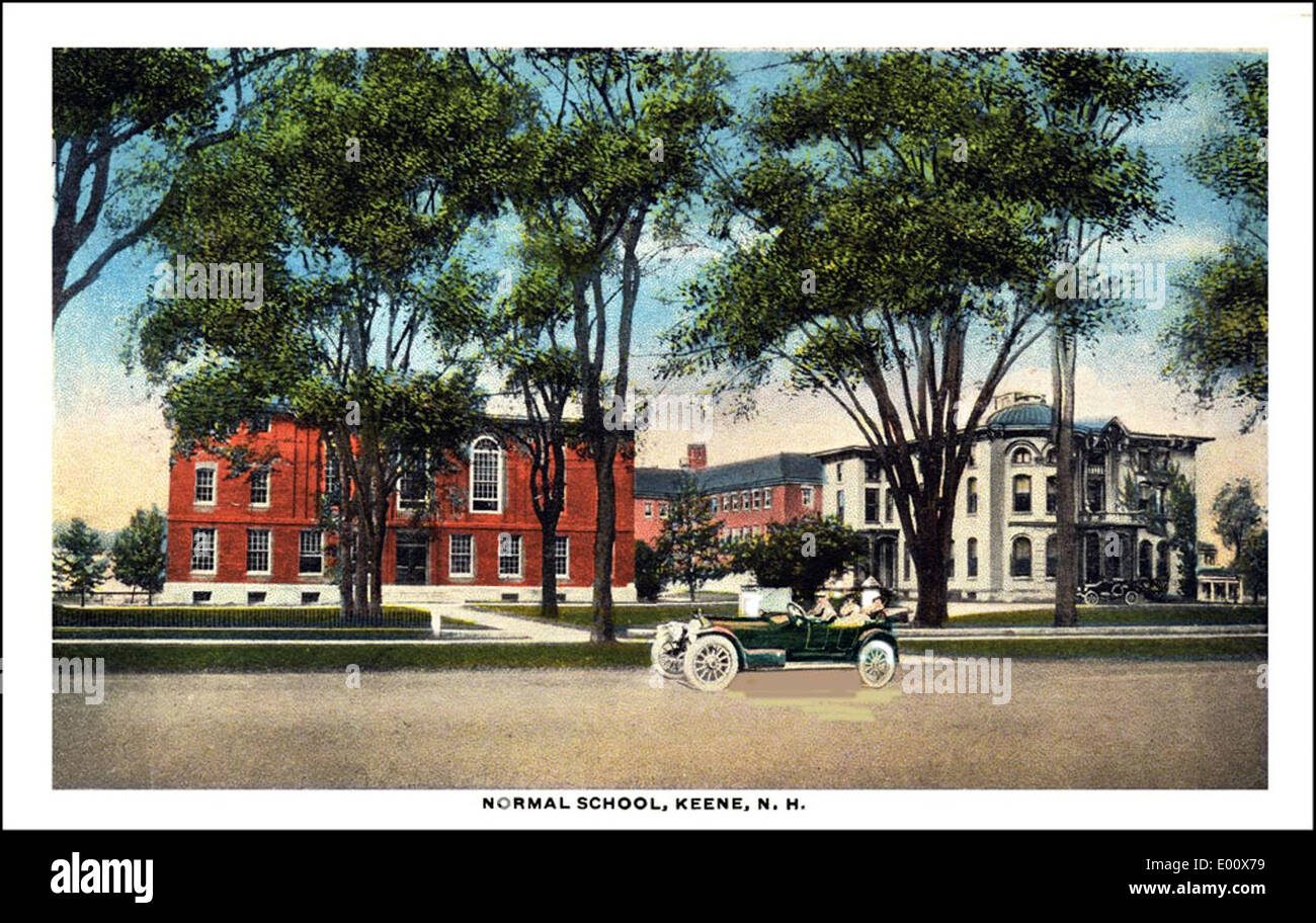 Hale House and Parker Hall, Keene State College, Keene, NH Stock Photo