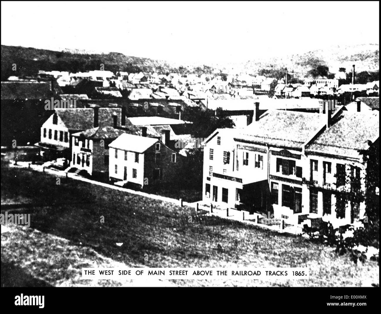 Main Street, West Side, Keene NH in 1865 Stock Photo Alamy