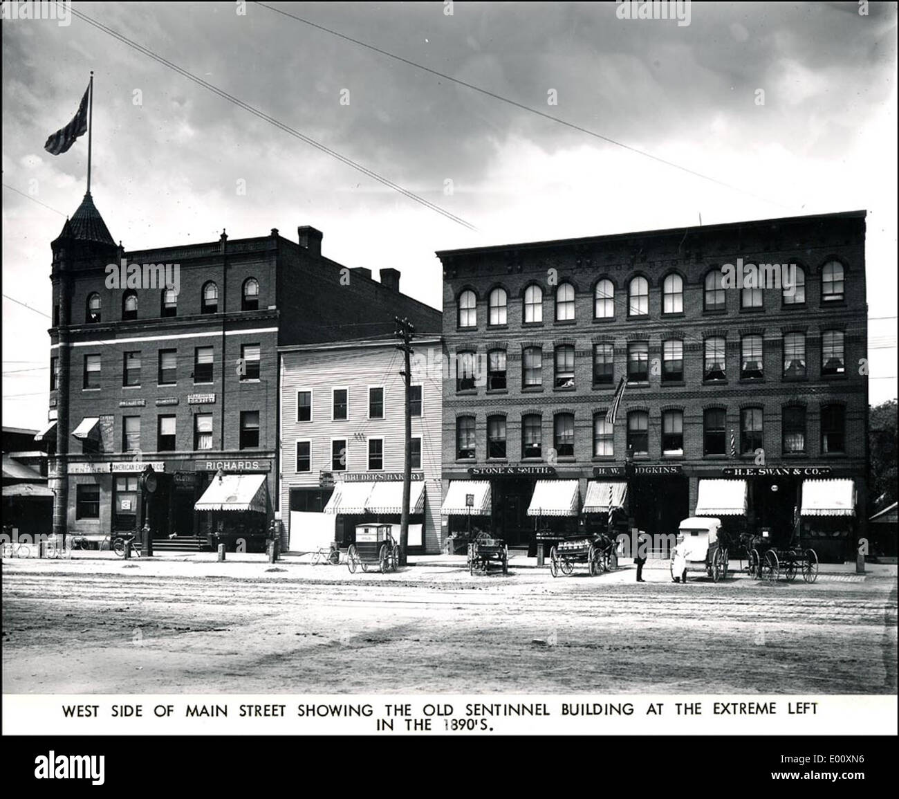 Main Street, West Side, Keene NH in the 1890s Stock Photo Alamy