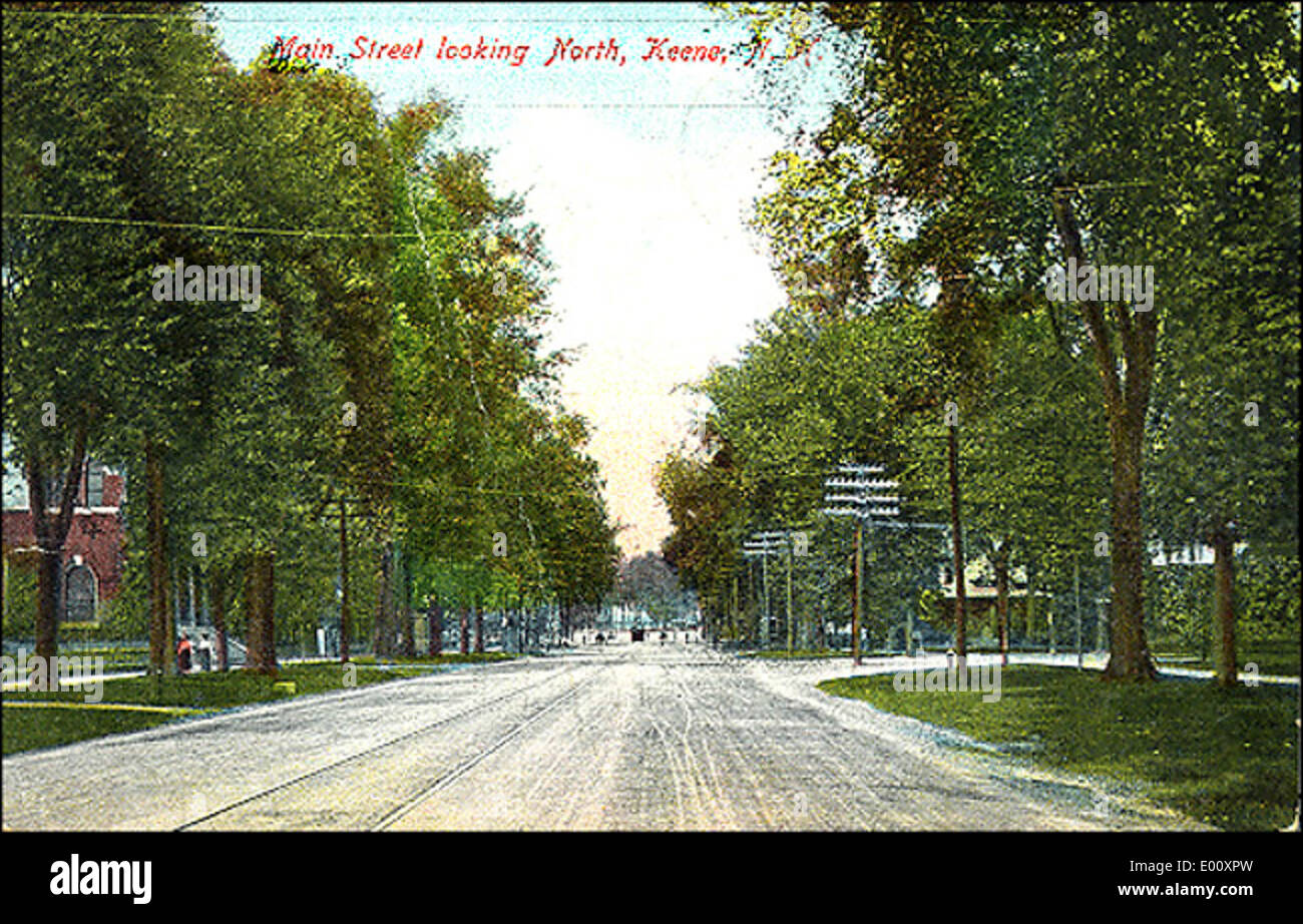 Main Street, Keene NH in the 1900s Stock Photo Alamy