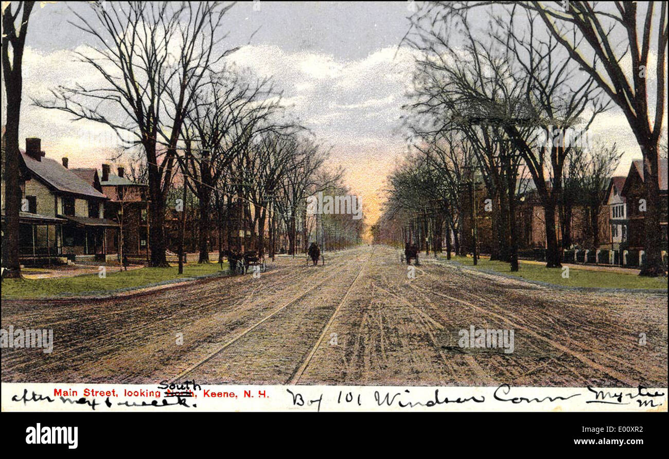 Main Street, Keene NH in the 1900s Stock Photo Alamy
