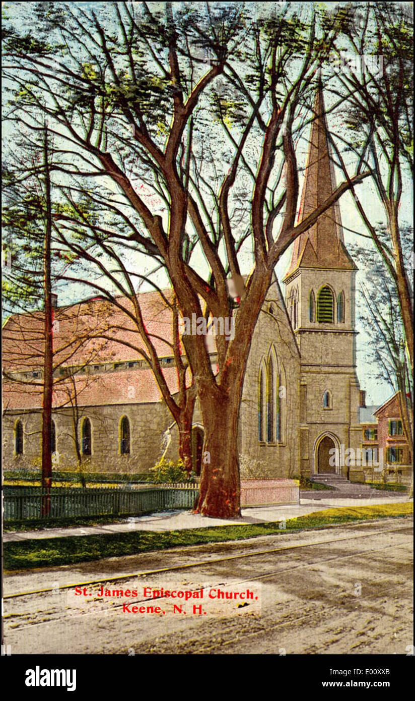 St. James Episcopal Church, West Street, Keene NH Stock Photo