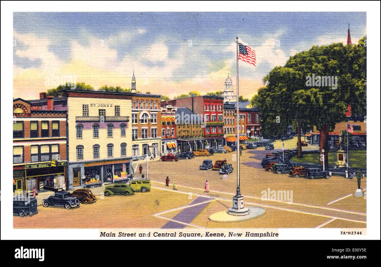 Central Square and Main Street in Keene NH Stock Photo Alamy