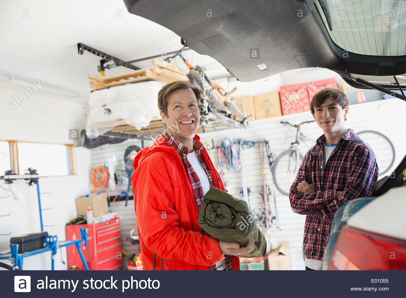 Father and teenage son camping hires stock photography and images Alamy