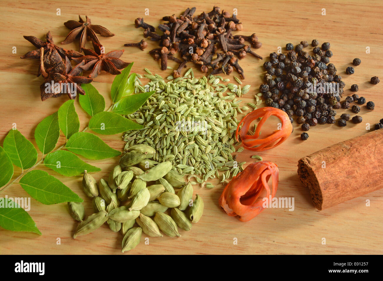 assortment of spices from Kerala Stock Photo Alamy