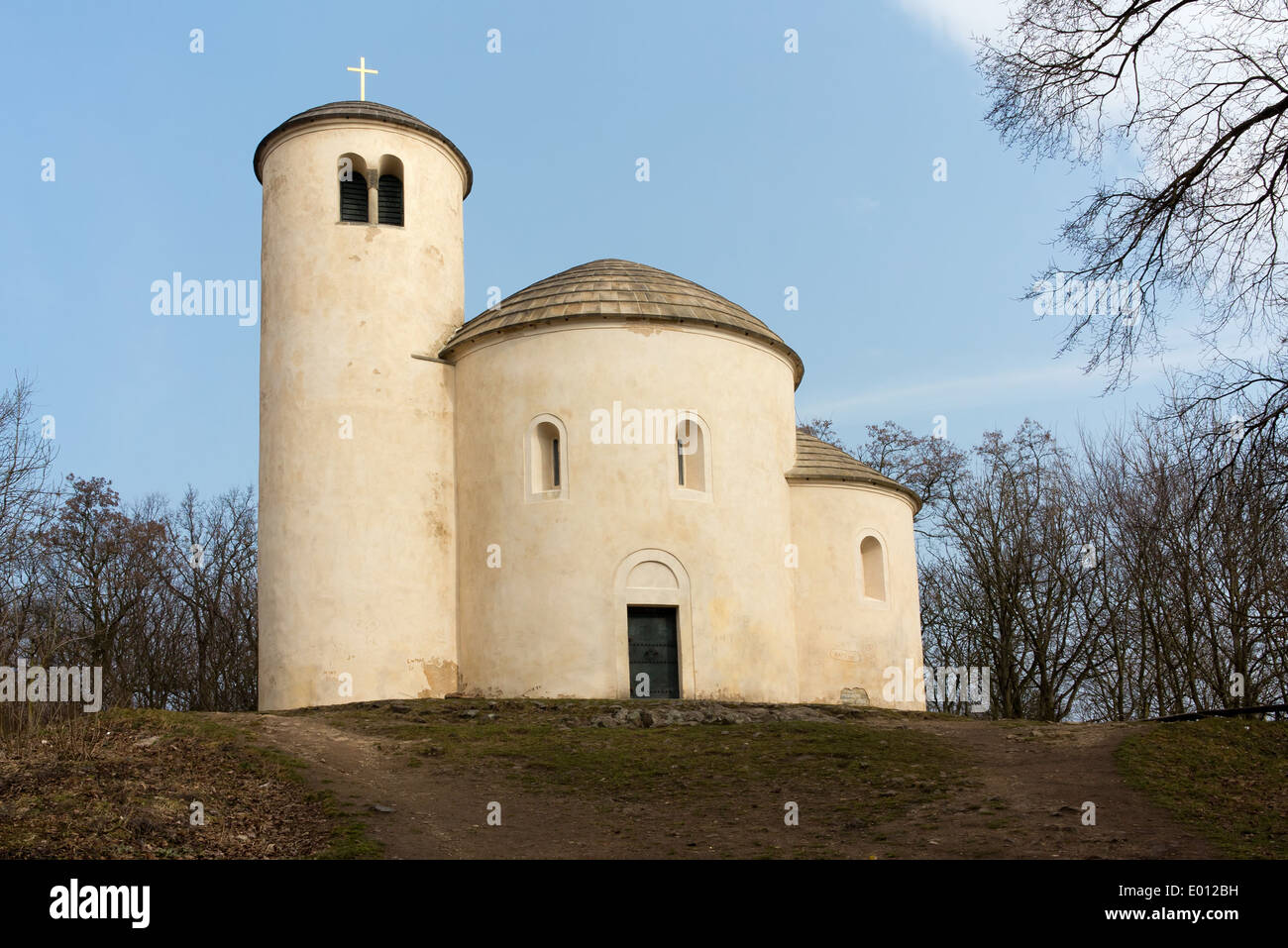 Rotunda of St George at the top of the mountain Rip Stock Photo