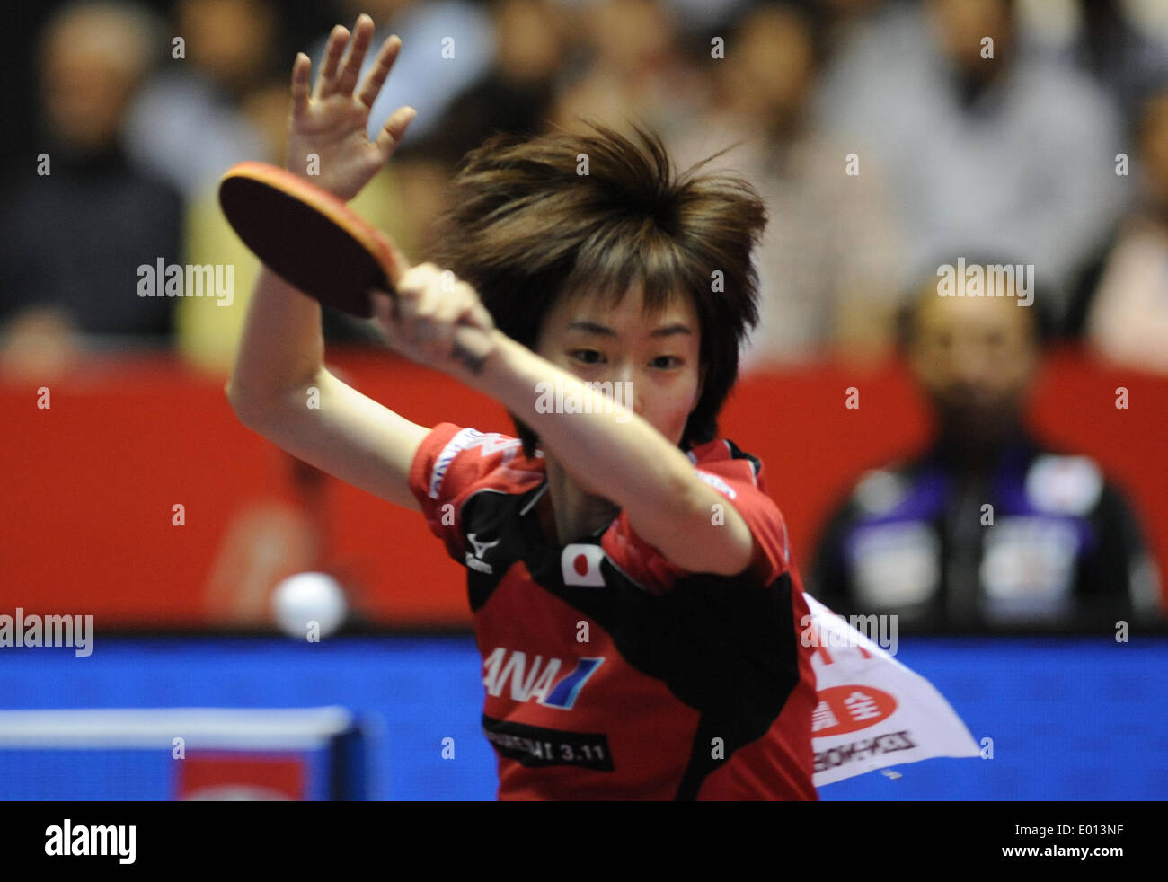 Kasumi Ishikawa (JPN), MARCH 27, 2012 - Table Tennis : Kasumi Ishikawa of  Japan in action during the LIEBHERR Table Tennis Team World Cup 2012  Championship division group C womens team match