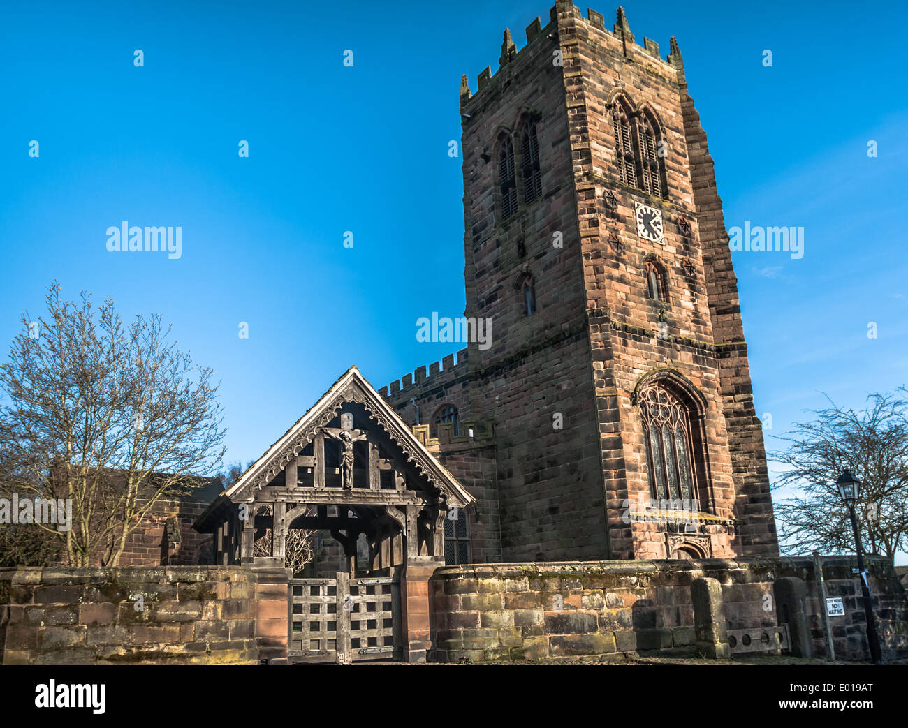 St Marys and All Saints Church at Great Budworth, Cheshire. Stock Photo