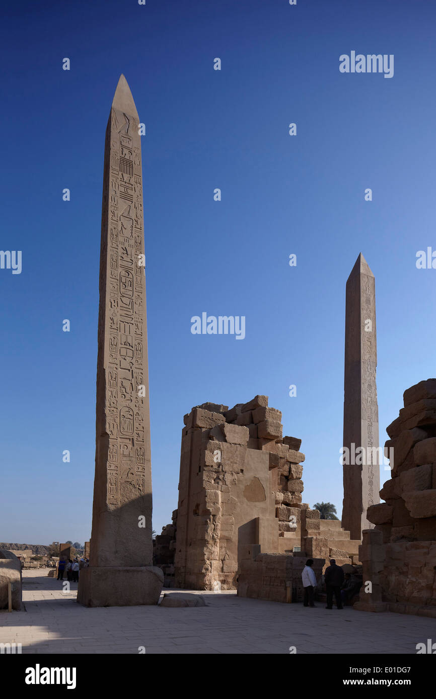 Karnak Temple. Largest religious building in the world. Open air museum Stock Photo