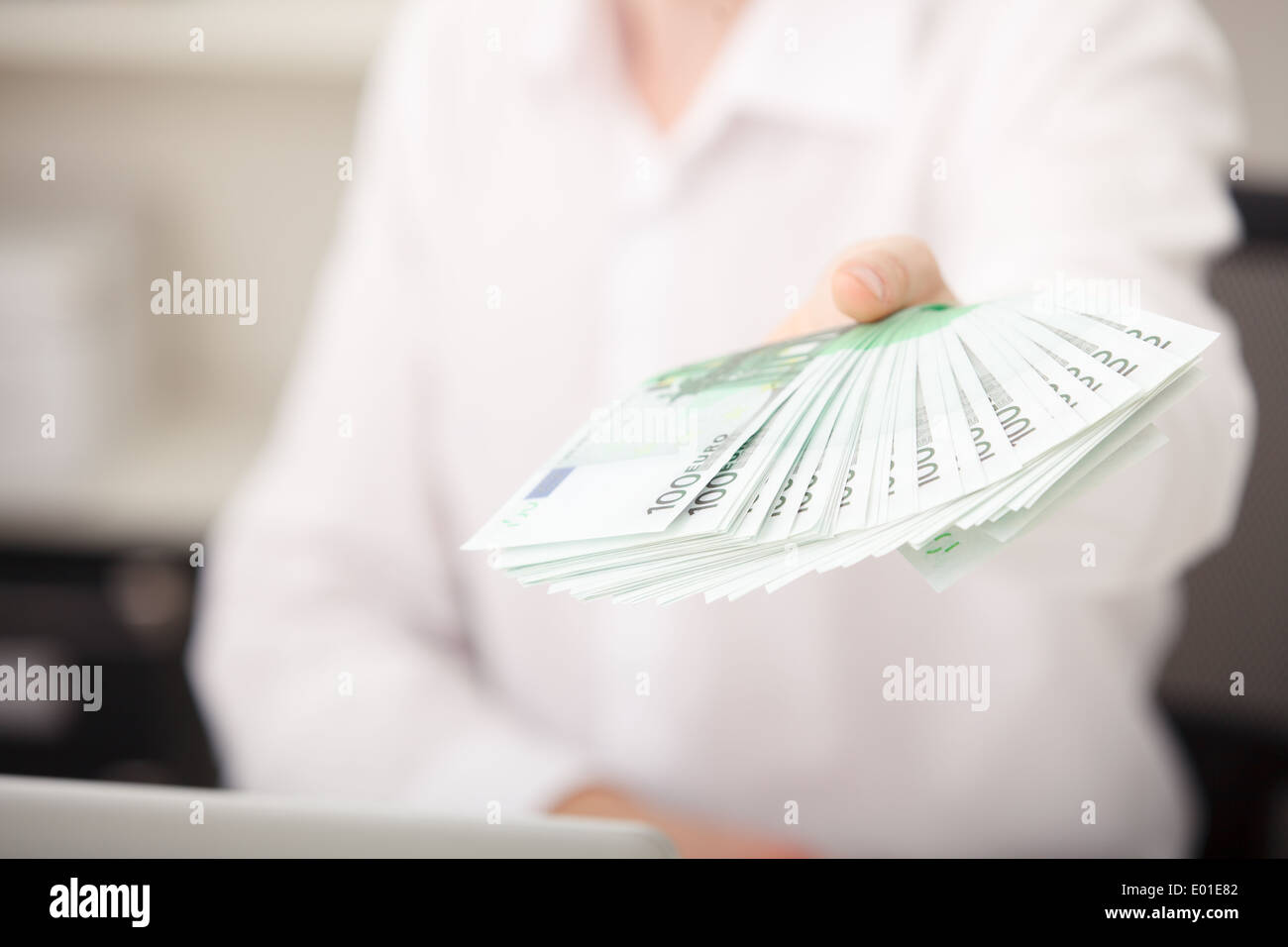 hands with money Stock Photo