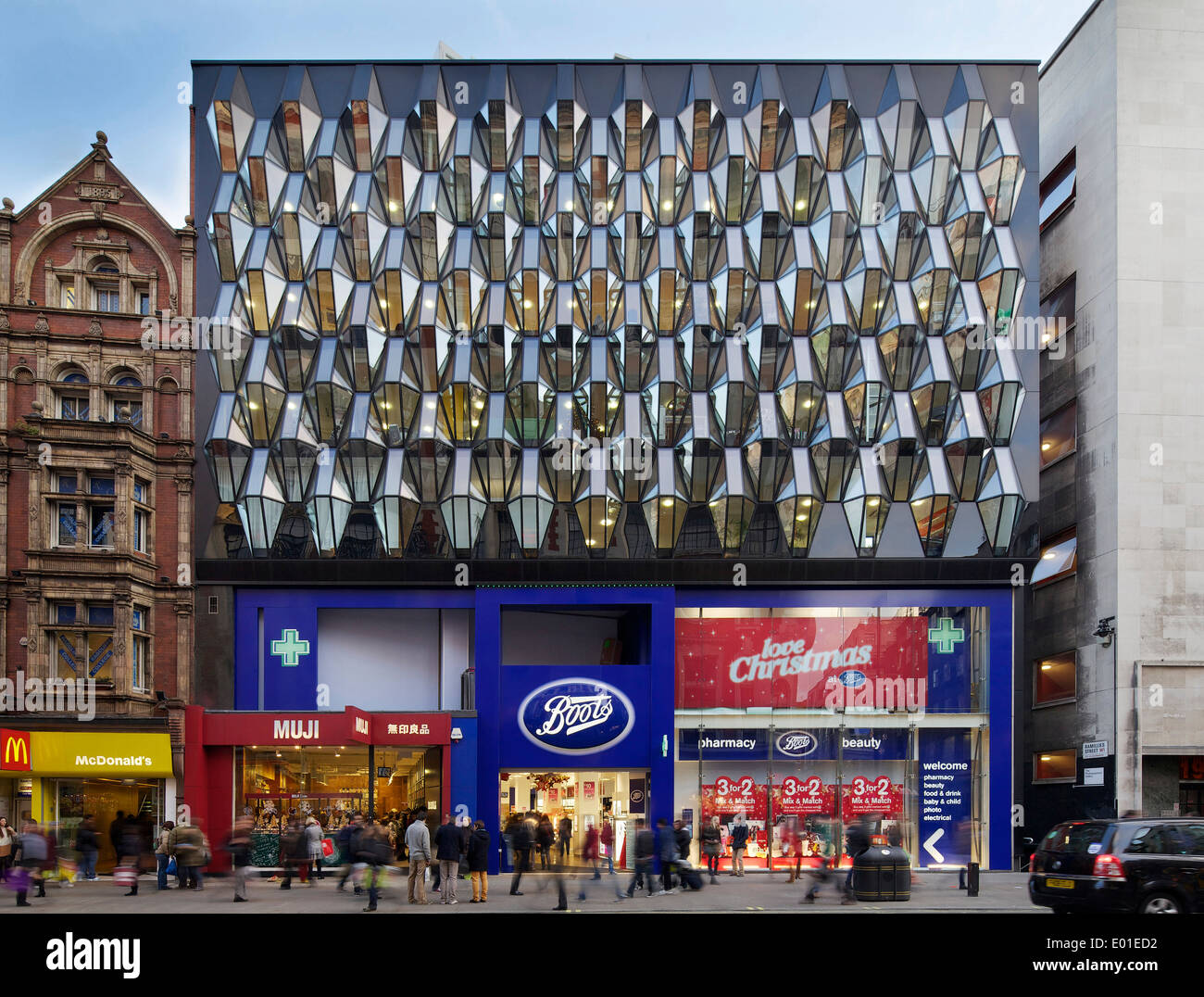 New Boots store in Oxford St London, by JM Scully Stock Photo