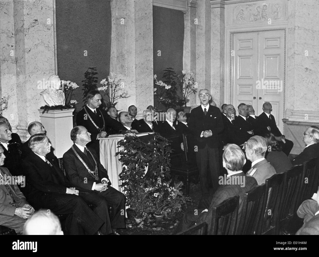 Ceremonial meeting of the Prussian Academy of Sciences, 1944 Stock Photo