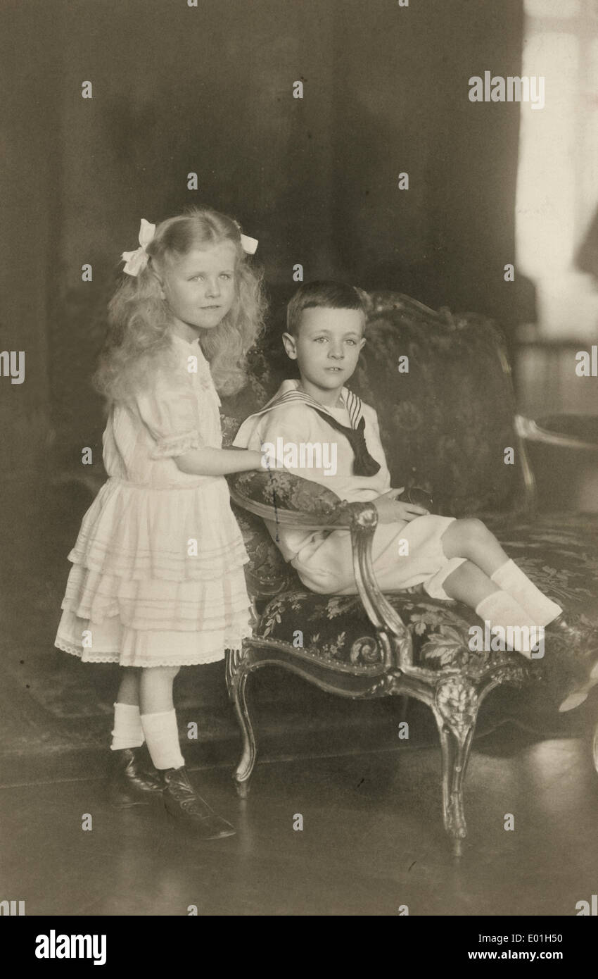 Leopold Bernhard and Princess Karoline, children of the House of Lippe