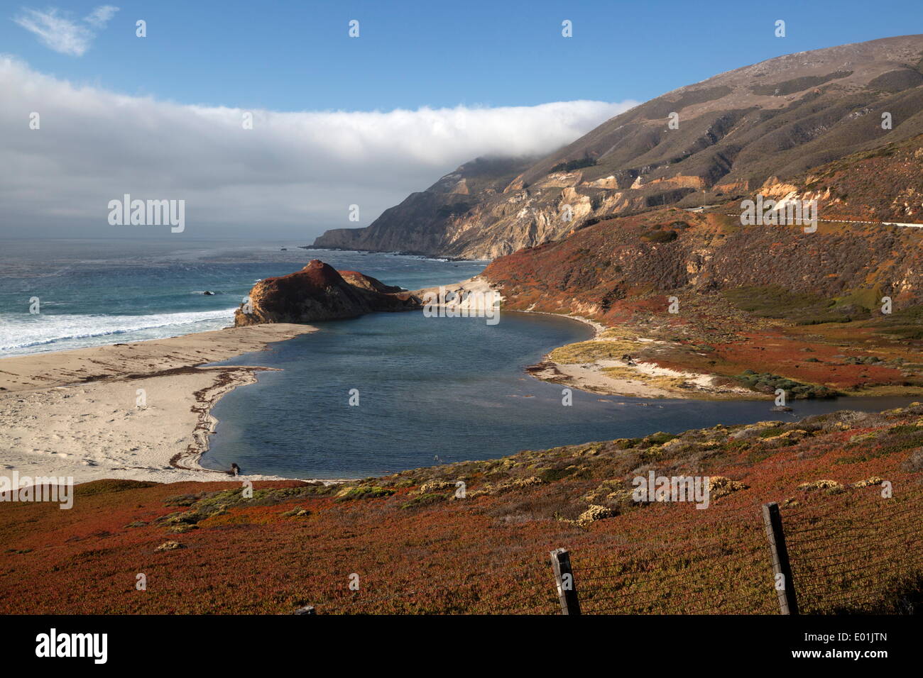 Little Sur River, Big Sur, Monterey County, California, United States of America, North America Stock Photo