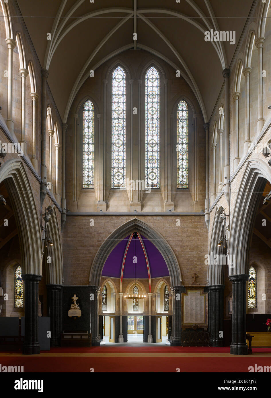 St Paul's church modernisation, Hammersmith, London, UK. Baptistery