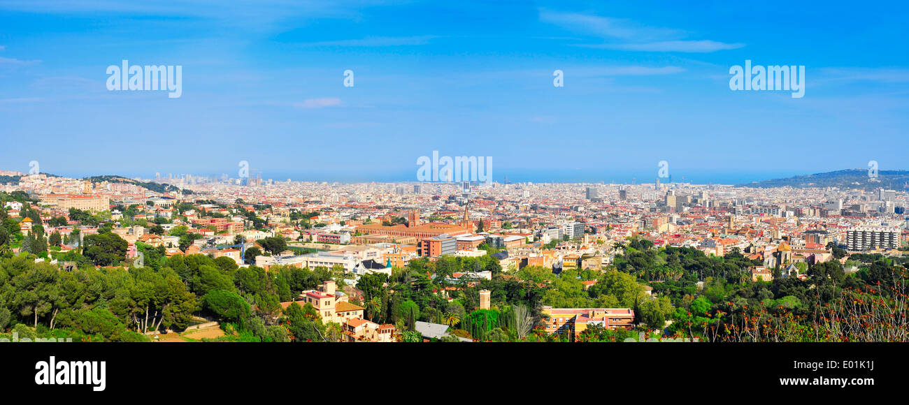 aerial view of Barcelona, Spain, and its skyline Stock Photo - Alamy