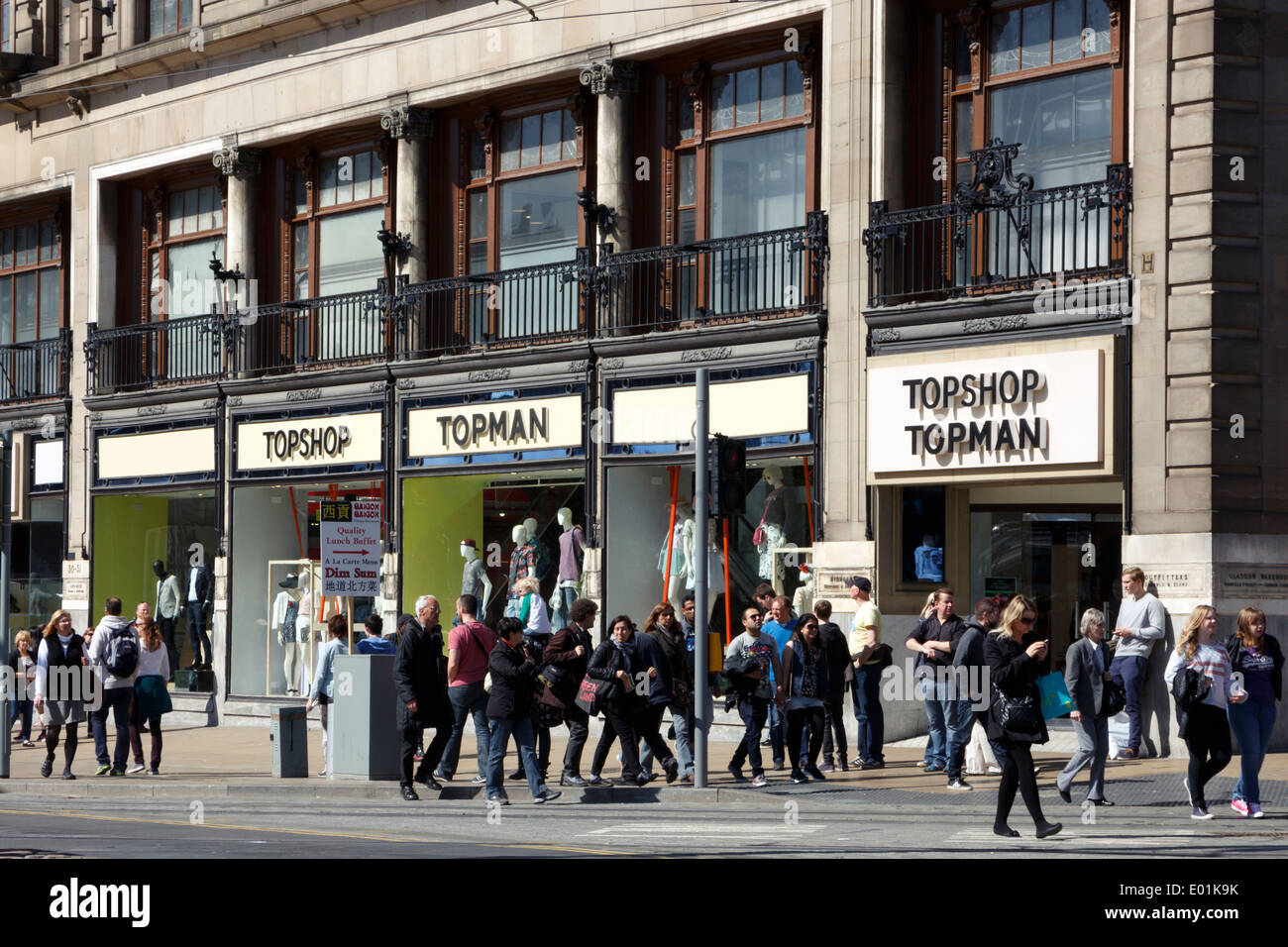 Shoppers outside the front of TopShop and TopMan on Princes Street Stock  Photo - Alamy