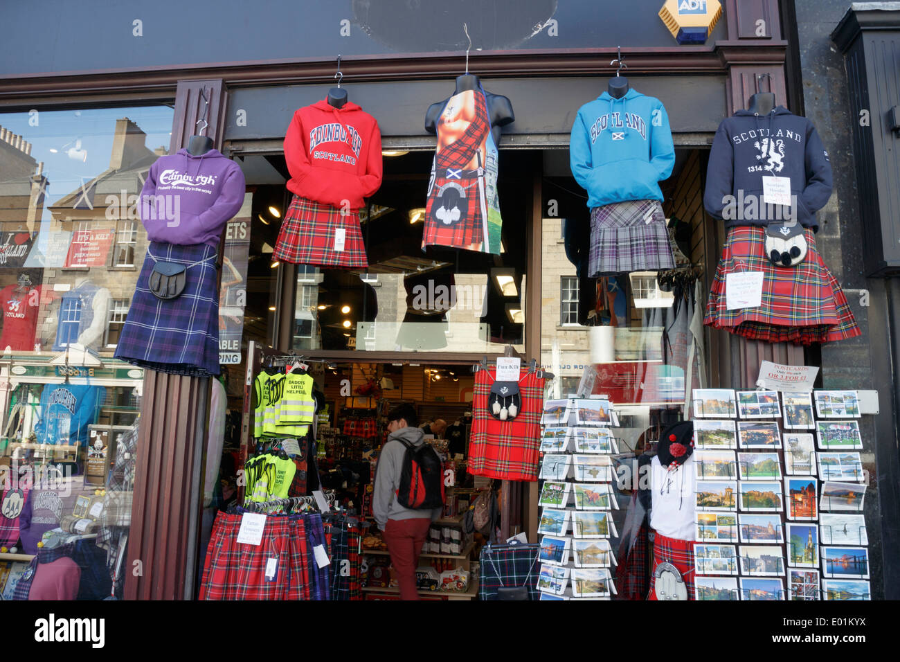 Scottish souvenir shop, Edinburgh Stock Photo