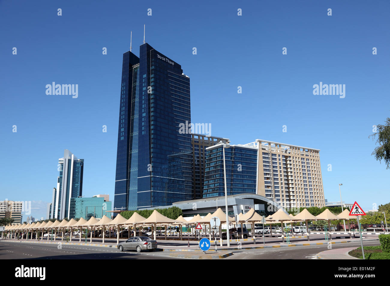 Dusit Thani hotel in the city of Abu Dhabi, United Arab Emirates Stock Photo