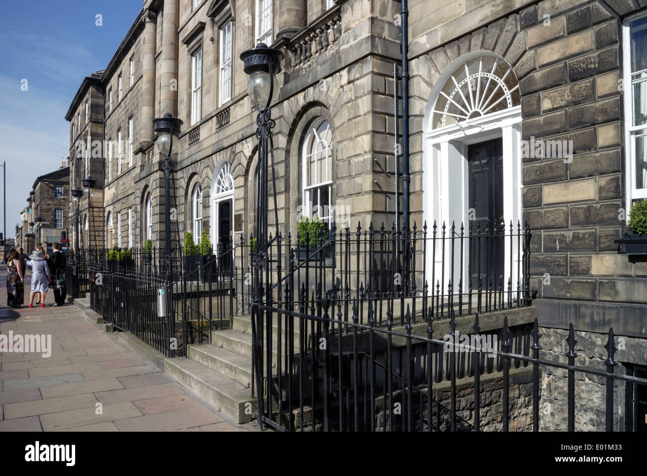Traditional Edinburgh New Town architecture of buildings at Charlotte Square. Stock Photo