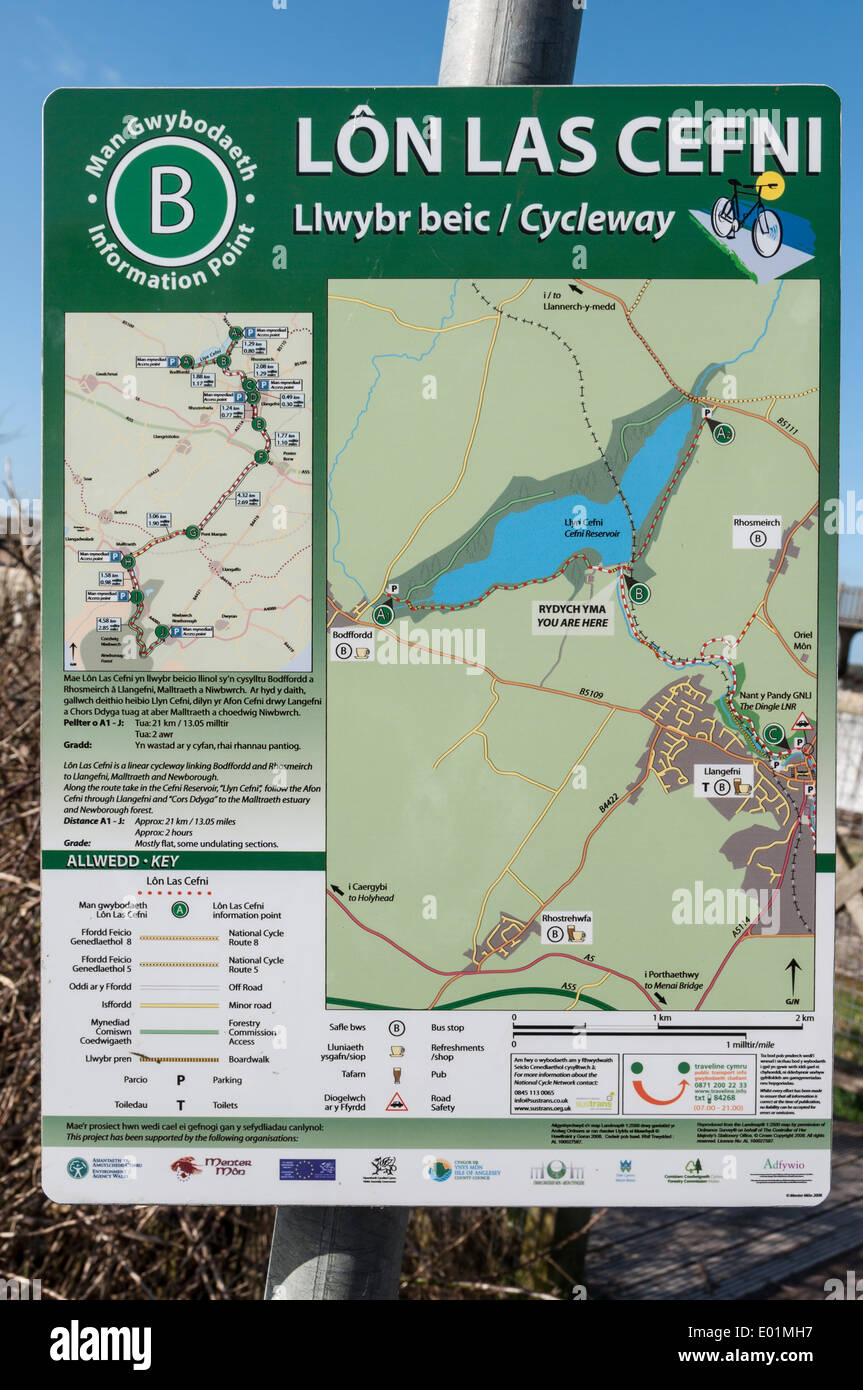 Lon Las Cefni Reservoir Anglesey North Wales Stock Photo Alamy