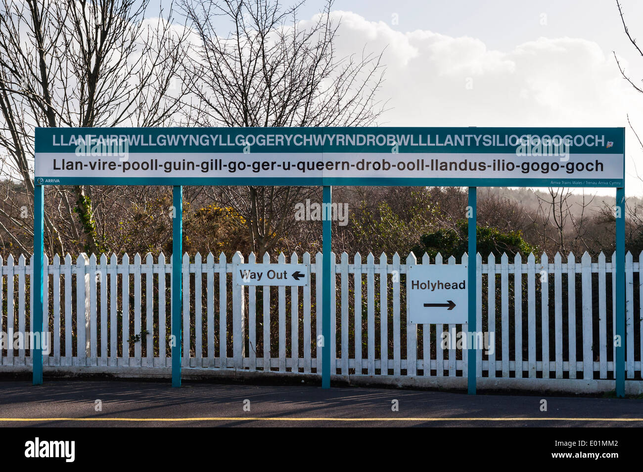 Llanfairpwllgwyngyllgogerychwyrndrobwllllantysiliogogogoch Stock Photos