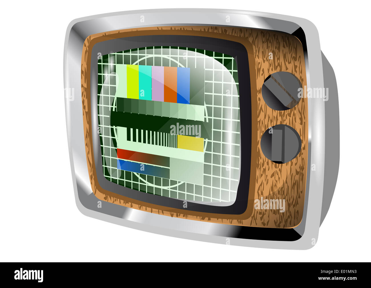 television. old tv isolated on a white background Stock Photo - Alamy