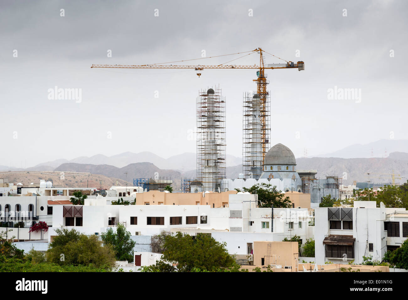 Picture of a Mosque under construction in Muscat, Oman Stock Photo