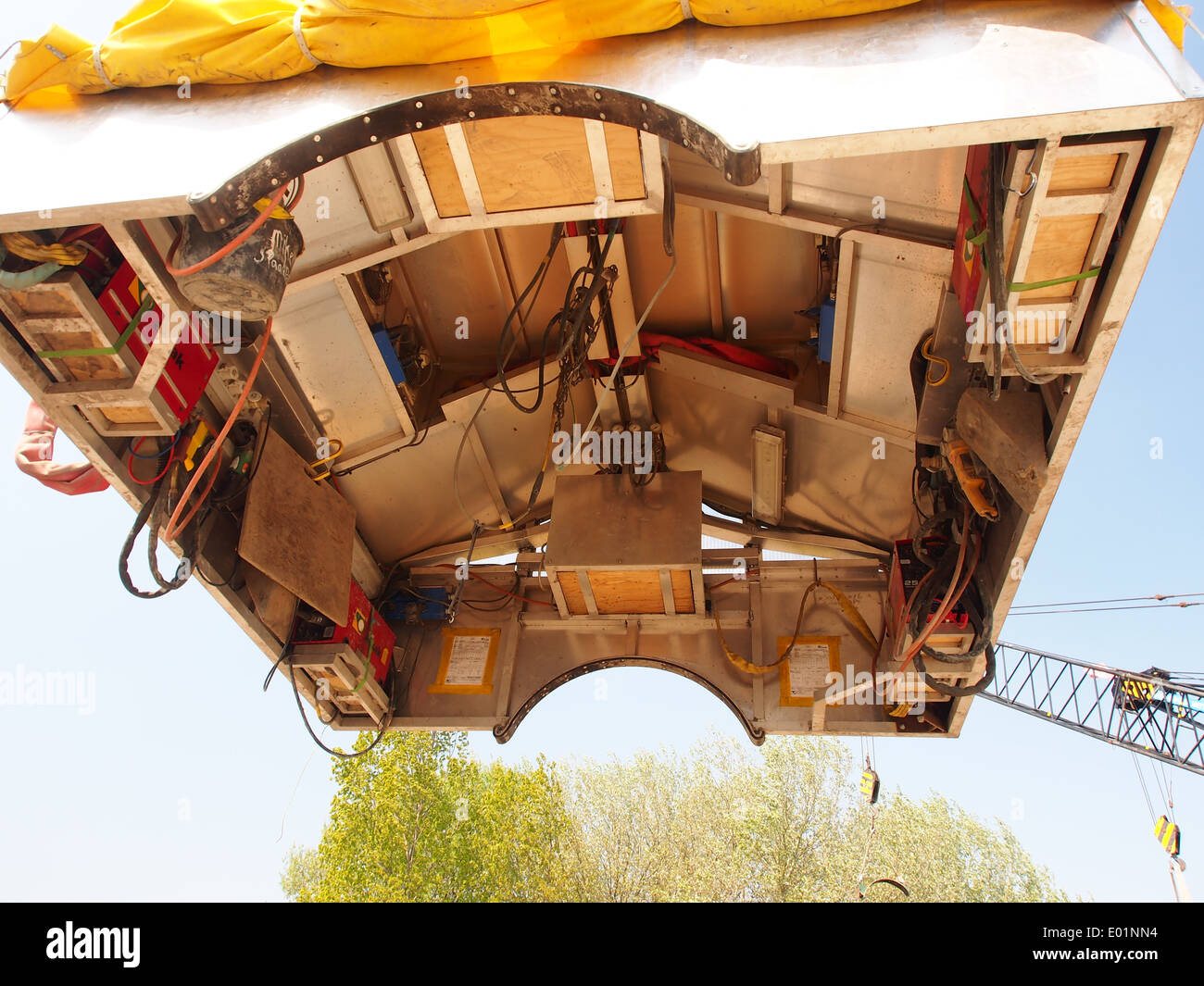Liebherr SR714 welding tractor at Hoofddorp welding gaspipes Stock