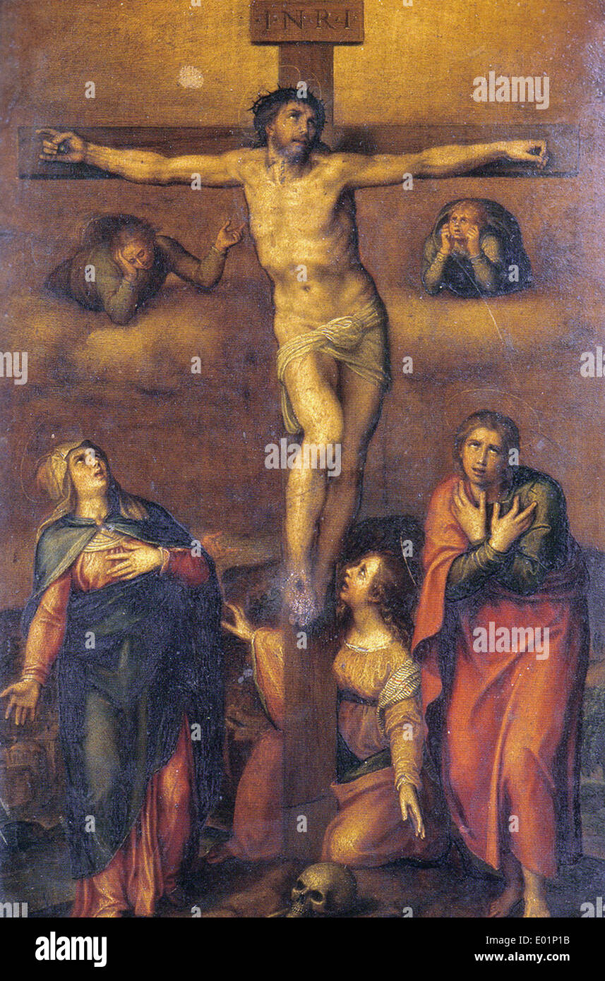 Michelangelo Crucifixion Stock Photo