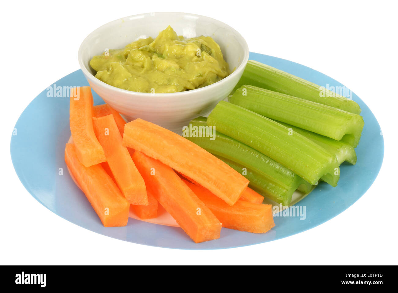 Vegetables with Guacamole Dip Stock Photo Alamy