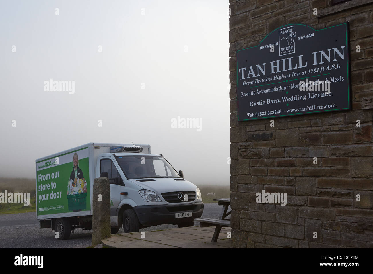 Supermarket delivery to highest pub in UK. Tan Hill Inn Stock Photo Alamy