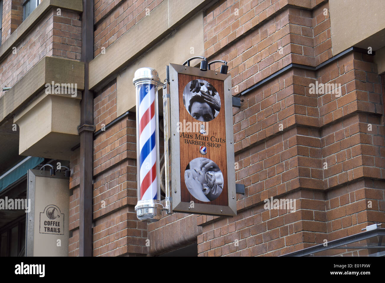 mens hairdressers in sydney,australia Stock Photo