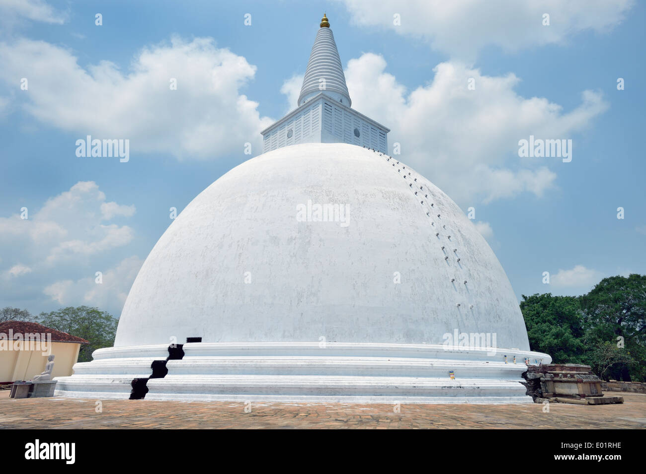 The buddist temple at Anuradhapura Stock Photo