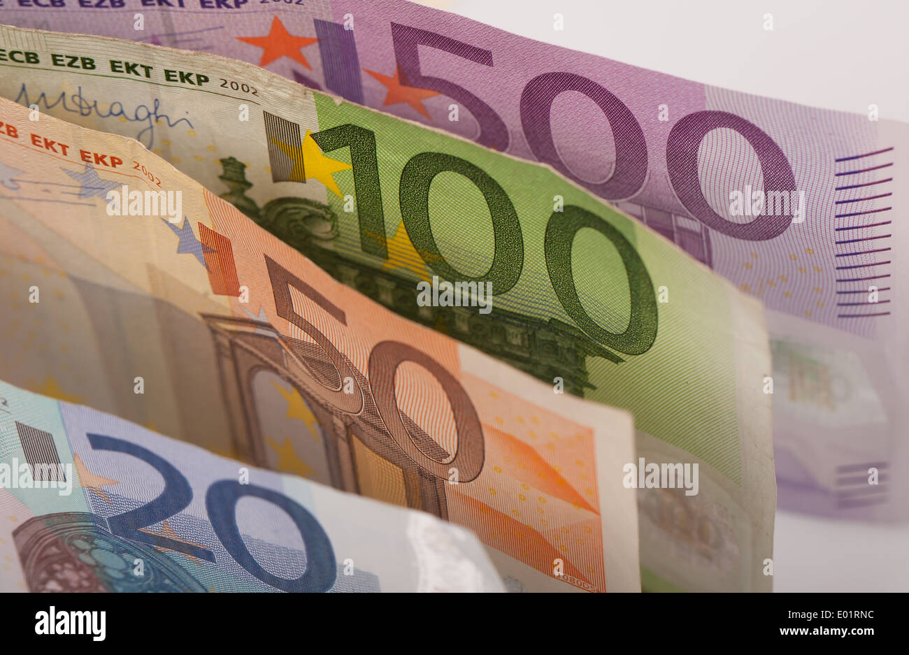 Abstract closeup of euro money Stock Photo - Alamy