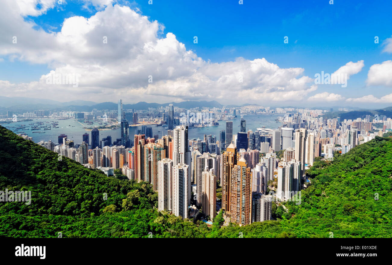 Hong Kong skyline. View from Victoria Peak Stock Photo - Alamy