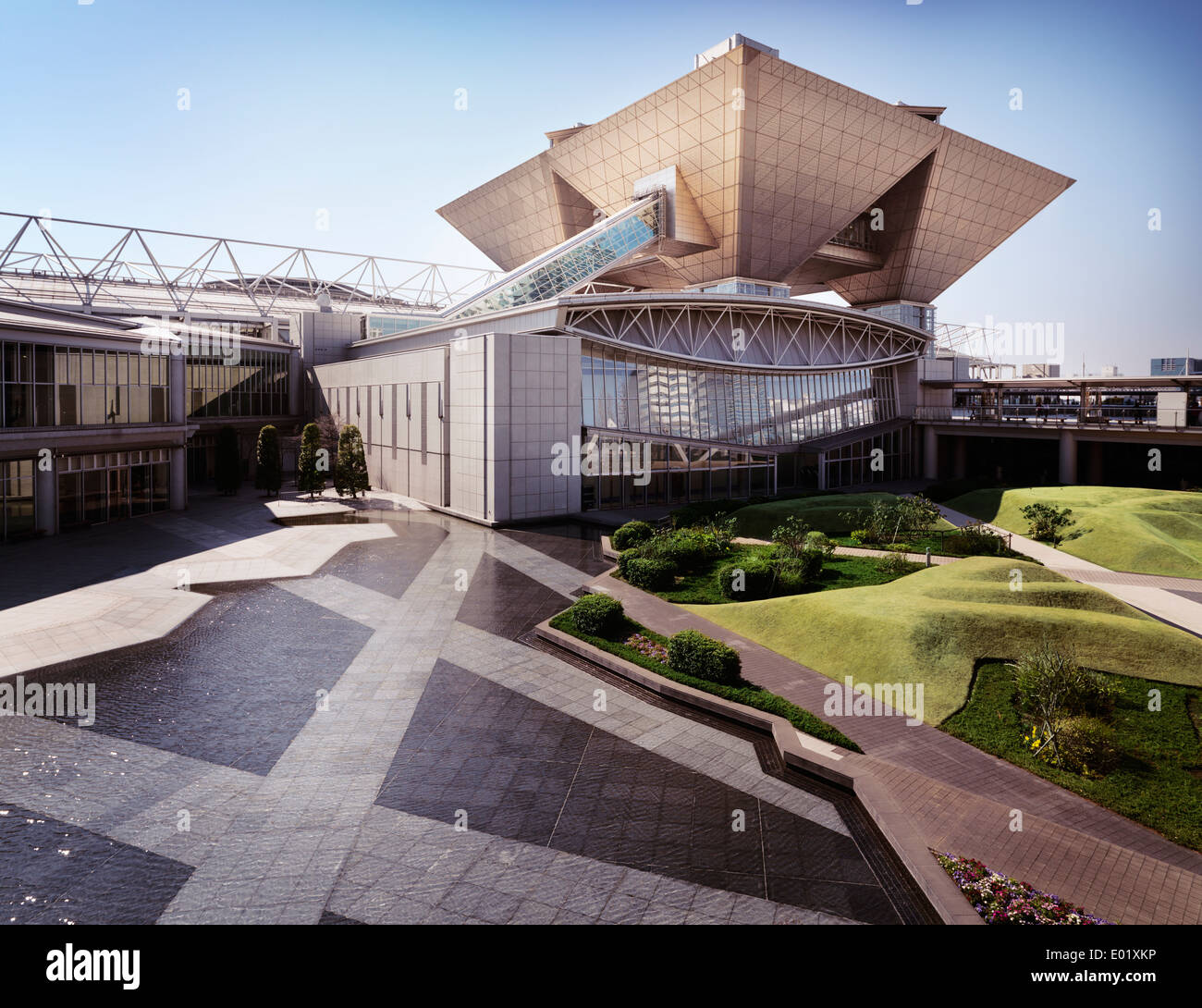 Tokyo International Exhibition Center - Tokyo Big Sight. Ariake, Odaiba, Tokyo, Japan. Stock Photo