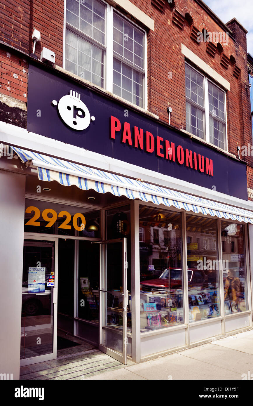 Pandemonium record shop at the Junction neighbourhood in Toronto, Canada Stock Photo