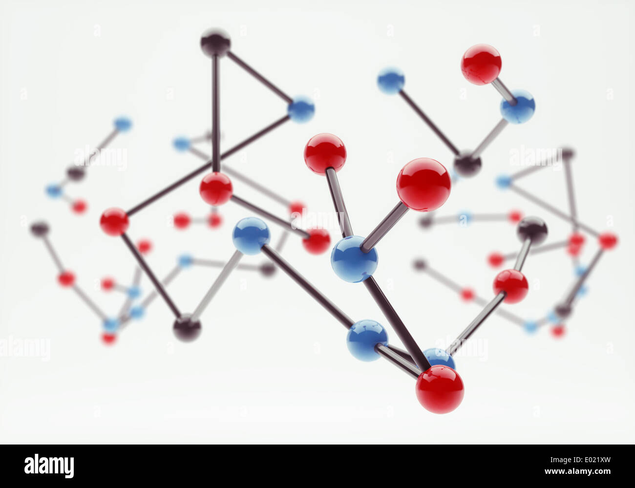 High resolution 3d molecular structure on white background Stock Photo ...