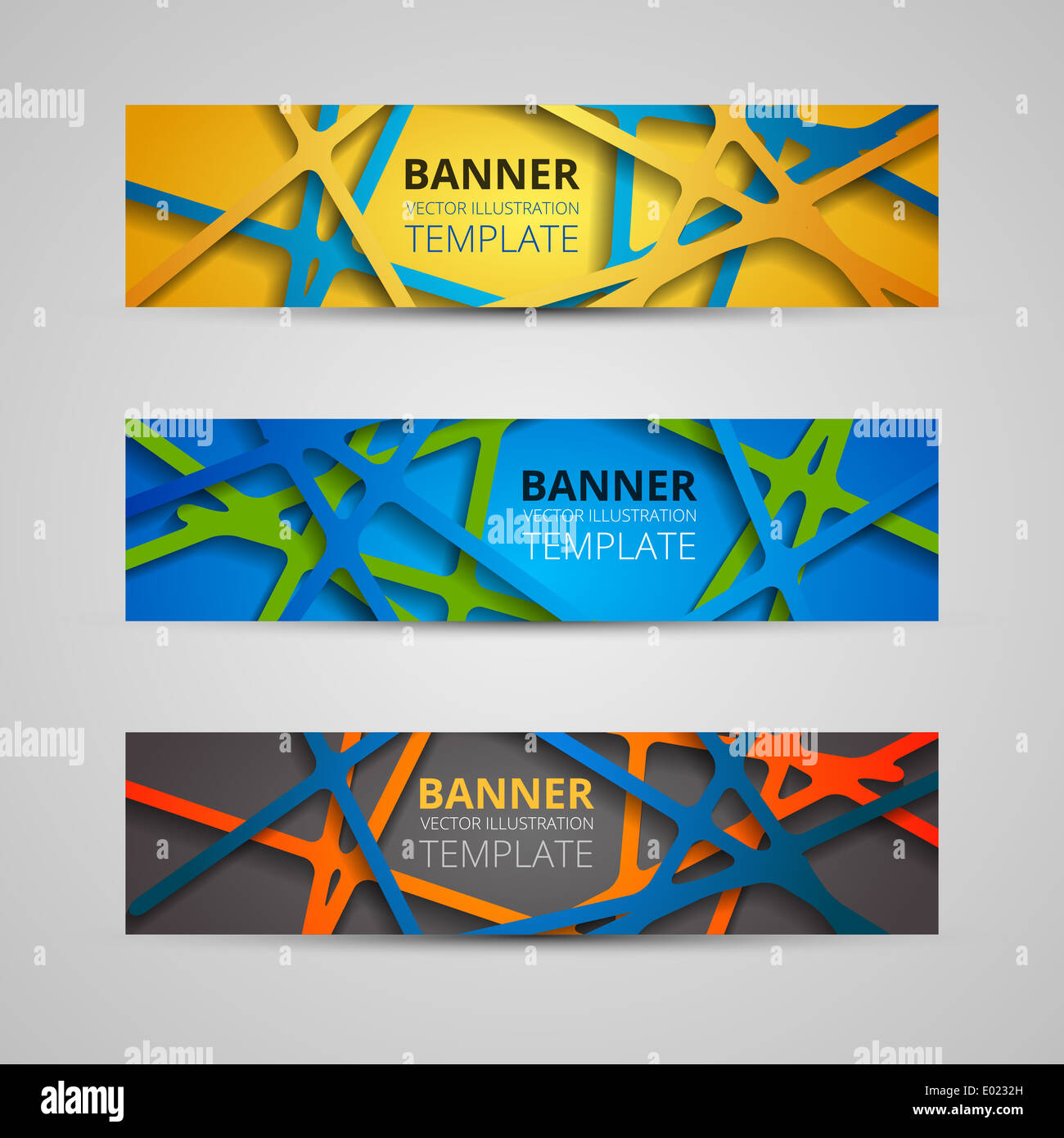 Set blue web banners hi-res stock photography and images - Alamy