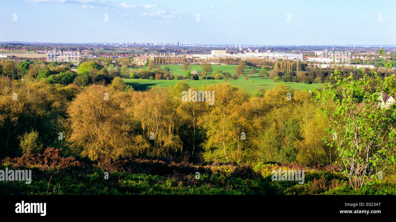 a view of Birmingham from the Lickey Hills West Midlands England UK Stock Photo