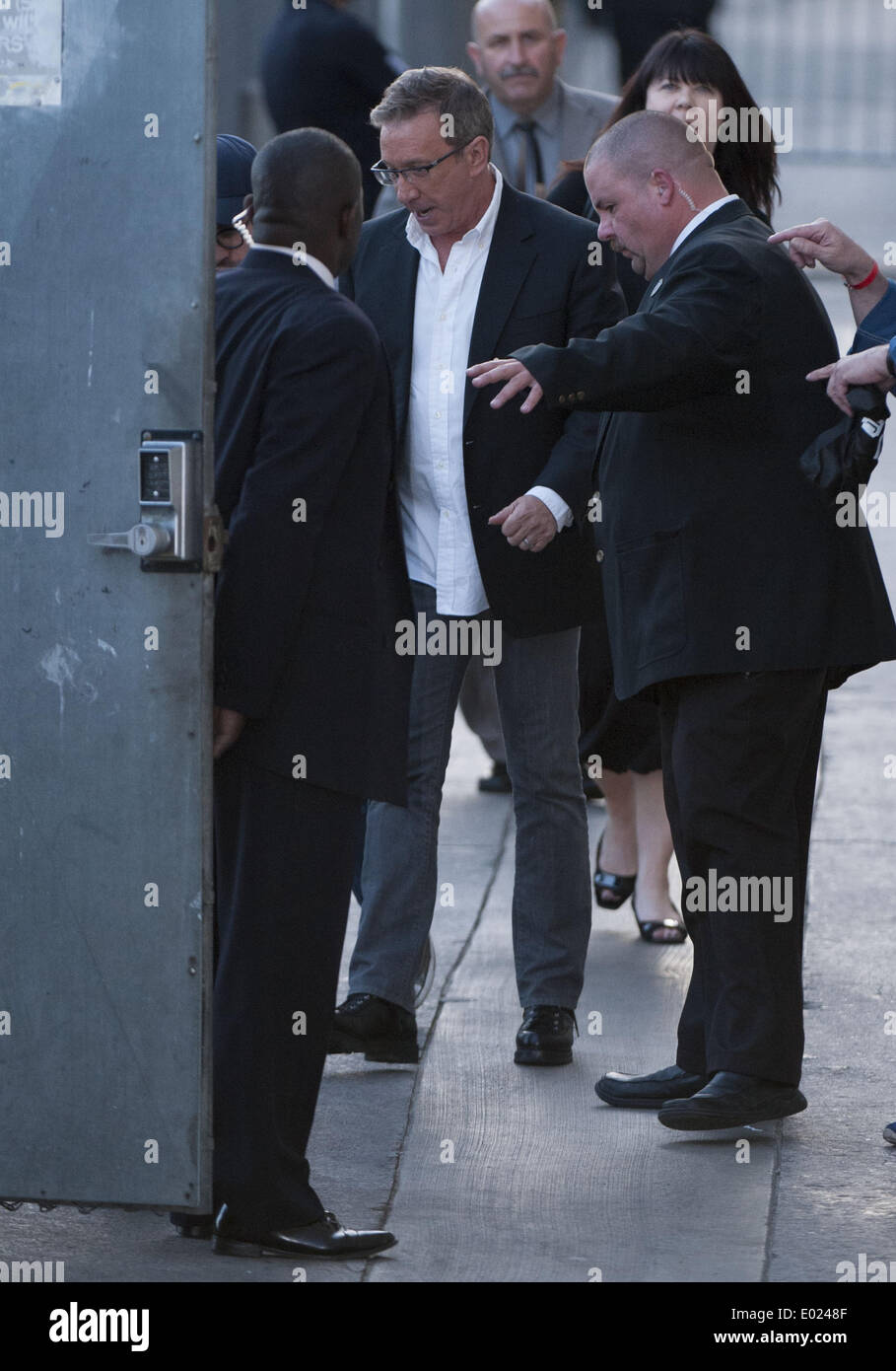 Hollywood, California, USA. 22nd Apr, 2013. TIM ALLEN, the voice of Disney's Buzz Lightyear from the successful Toy Story movie series, arrives for his appearance on Jimmy Kimmel Live at the El Capitan Theatre in Hollywood on Wednesday April 23, 2014. © David Bro/ZUMAPRESS.com/Alamy Live News Stock Photo