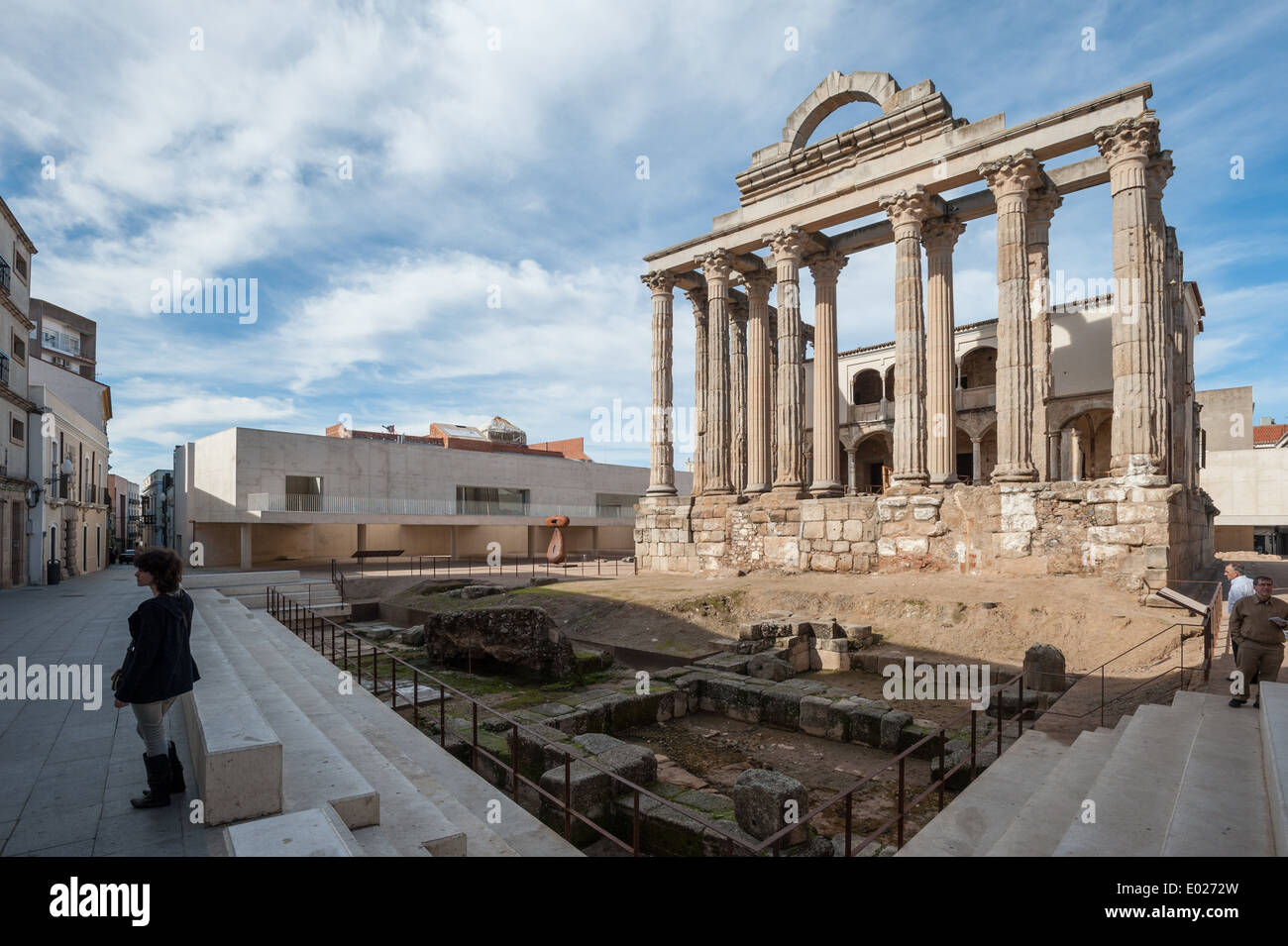 Temple of Diana, Merida, Badajoz, Extremadura, Spain, Europe Stock Photo